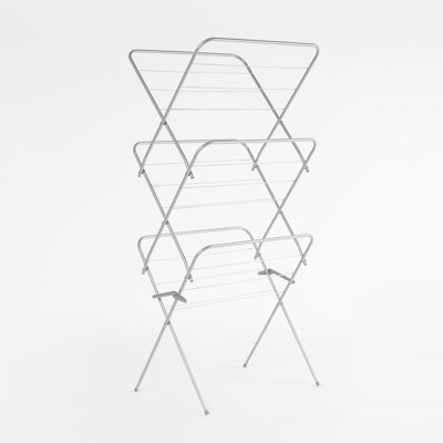 OHS 3 Tier Clothes Dryer Airer Foldable Clothing Rack Washing Line Drying Horse 15M from B&Q
