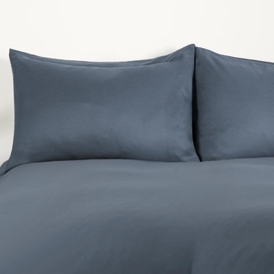 Ohs 2 X Pack Of Housewife Pair Pillowcases SetDenim Blue 50 X 75Cm from B&Q