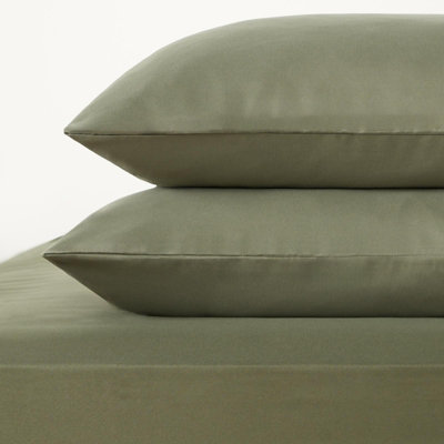 Ohs 2 X Pack Of Housewife Pair Pillowcases SetDark Green 50 X 75Cm from B&Q