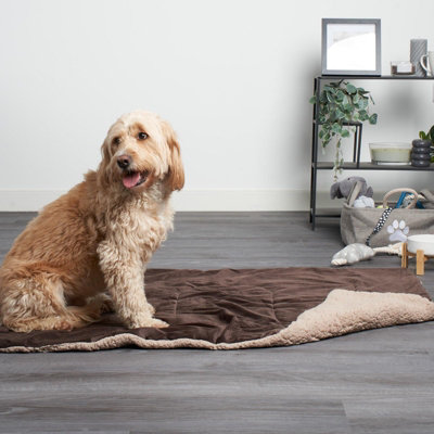 OHS Sherpa Fleece Warm Pet Soft Animal Throw Over Blanket from B&Q