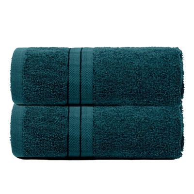 Ohs 2 Pack Of 100% Cotton Hand Towel50 X 80CmDark Teal from B&Q