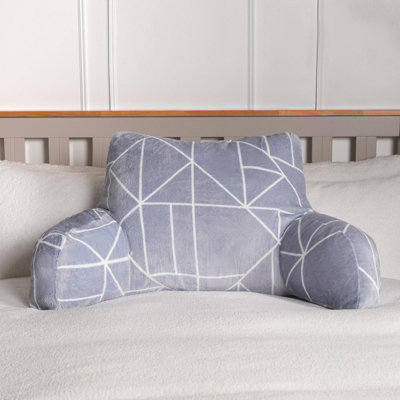 Ohs Geometric Reading Cushion Bed Chair Gaming Lumbar Support Plump Filled Pillow