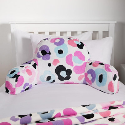 OHS Leopard Cushion Bed Reading Pillow Gamer Soft Arms Lumbar Chair Support from B&Q