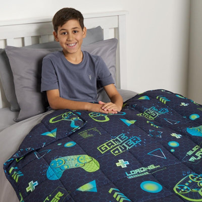 OHS Gaming Weighted Blanket Soft Throw Anxiety Stress Relief Sleep Sofa Bed from B&Q