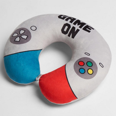 OHS Neck Pillow Travel Support U Shape Soft Head Rest CushionGame Remote from B&Q