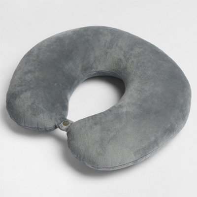 OHS Neck Pillow Travel Support U Shape Soft Head Rest CushionCharcoal from B&Q