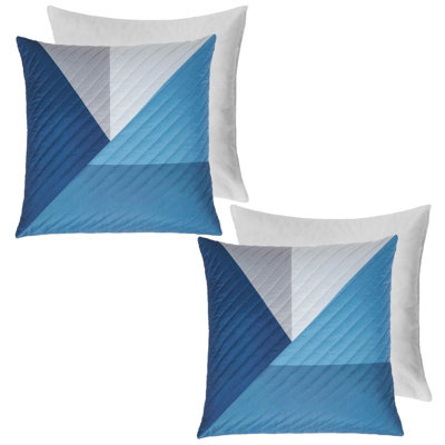 OHS 2 Pack Geometric Pinsonic Filled Cushion CoversNavy45 X 45Cm from B&Q