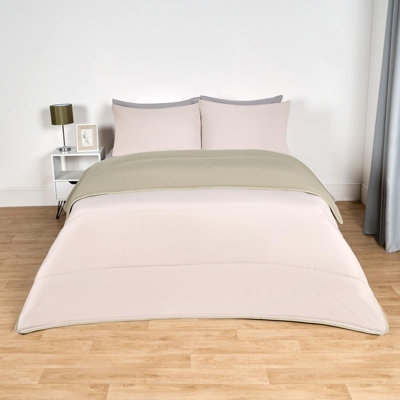 OHS Coverless 10.5 Tog Duvet & PillowcaseSage/naturalKing from B&Q