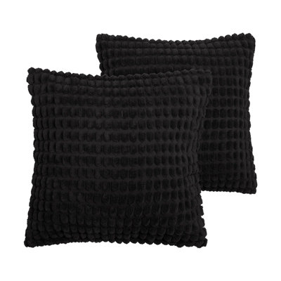 OHS 2 Pack Bobble Cushion Cover Black45 X 45Cm from B&Q