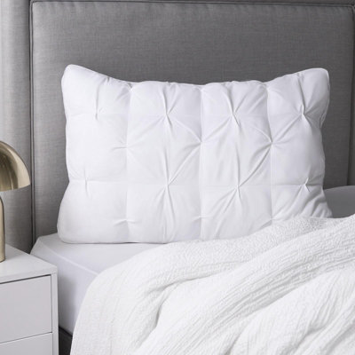 OHS Quilted Pillow Hotel Quality Luxury Filled Soft Bounce Back Plump Supersoft from B&Q