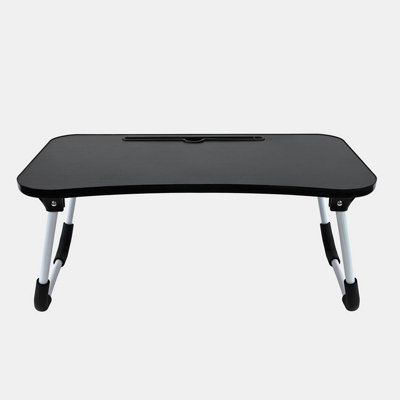 OHS Foldable Wooden Lap Tray Dinner Bed Laptop Computer Desk PortableBlack from B&Q