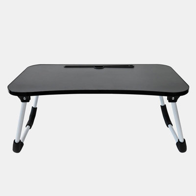 OHS Foldable Wooden Lap Tray Dinner Bed Laptop Computer Desk PortableCharcoal from B&Q