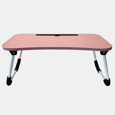 OHS Foldable Wooden Lap Tray Dinner Bed Laptop Computer Desk PortableBlush from B&Q