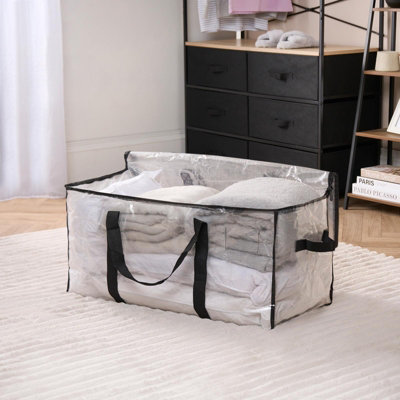 OHS Reusable Storage Bag Clothing Shoe Underbed Organiser Bedding BoxClear from B&Q