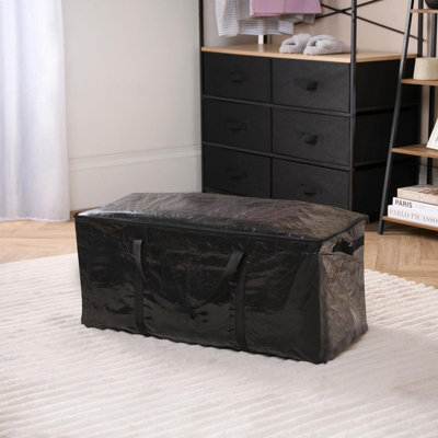 OHS Reusable Storage Bag Clothing Shoe Underbed Organiser Bedding BoxBlack from B&Q