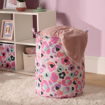 OHS Kids Laundry Basket Clothes Shoe Storage Toy Organiser Pop UpLeopardMulti from B&Q