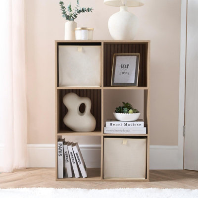 OHS Pair Of 2 Matte Velvet Cube Storage Boxes from B&Q