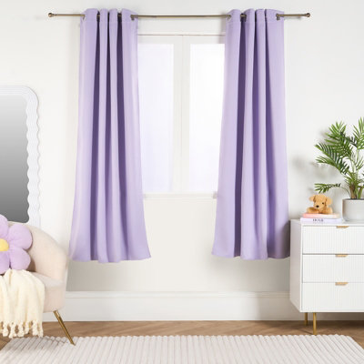 Ohs Eyelet Blackout Curtains Pair Of Thermal Ring TopLilac46 X 72" from B&Q