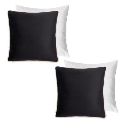 OHS 2 Pack Matte Velvet Piped Filled Cushion CoversMono45 X 45Cm from B&Q