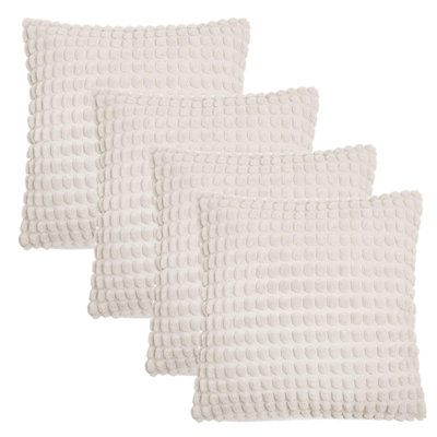 OHS 4 Pack Bobble Cushion Cover Cream45 X 45Cm from B&Q