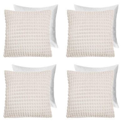OHS 4 Pack Bobble Filled Cushion Cover Cream45 X 45Cm from B&Q