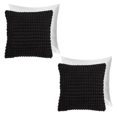 OHS 2 Pack Bobble Filled Cushion Cover Black45 X 45Cm from B&Q