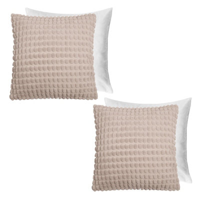 OHS 2 Pack Bobble Filled Cushion Cover Natural45 X 45Cm from B&Q
