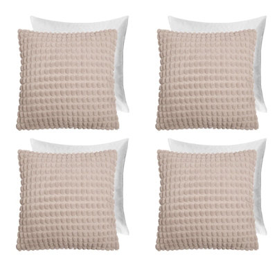 OHS 4 Pack Bobble Filled Cushion Cover Natural45 X 45Cm from B&Q