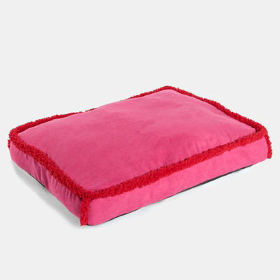 OHS Sherpa Bind Pet Bed Dog Puppy Comfy Mat Cushion Washable FleecePinkLarge from B&Q