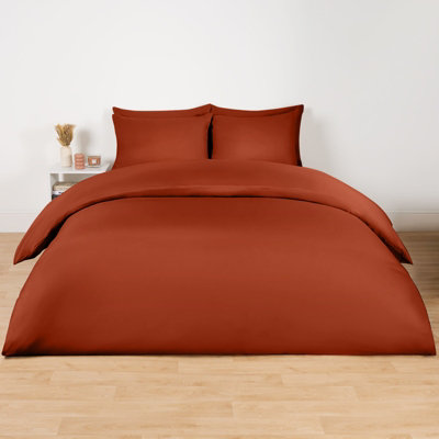 OHS Super Soft Microfibre Plain Dyed Duvet Cover With Pillowcase Bedding Set from B&Q