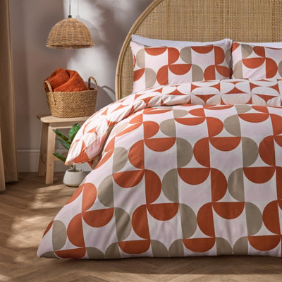 OHS Microfibre Moroccan Abstract Duvet Cover With Pillowcase Bedding Set from B&Q