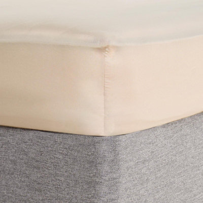 OHS Luxury Plain Dyed Cotton 30Cm Deep Fitted Bed Sheet from B&Q