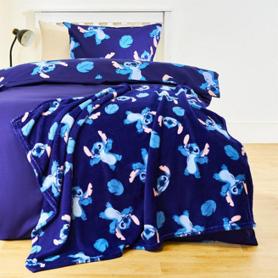 Ohs X Stitch Throw Kids Soft Coral Fleece Thermal Bedspread Blanket from B&Q