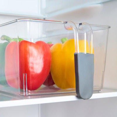OHS Stackable Fridge Organiser Container With Handles Cupboard Storage from B&Q