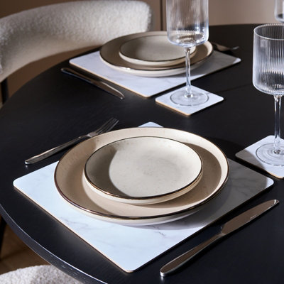 Ohs 4 X Marble Effect Placemat Coaster Set Table Mats from B&Q