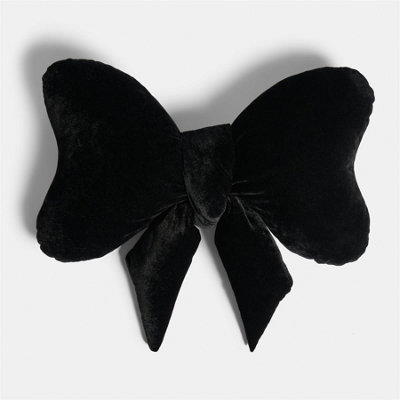 OHS Velvet Bow Shaped Novelty  Decorative Scatter Cushion Plush Pillow from B&Q