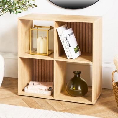 Ohs Dallas 4 Cube Wood Effect Storage Unit Bookcase Shelf from B&Q