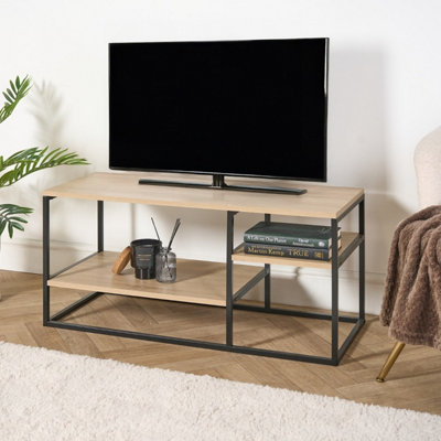 Ohs Manhattan Wood Effect Tv Stand Entertainment Unit Shelf Storage from B&Q