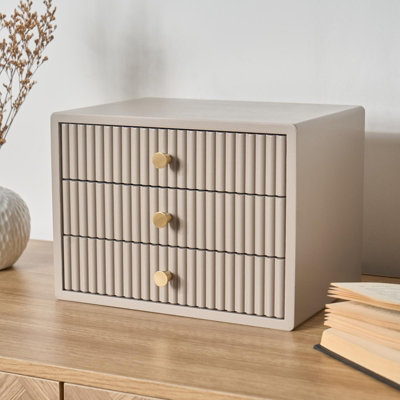 Ohs Small Ribbed Desk Drawers - Natural - Image 3