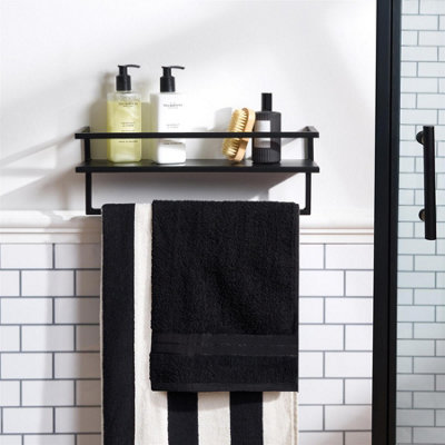 Ohs Towel Rail Bathroom Shelf Space Saving Storage Unit Wall Mounted Modern Home from B&Q