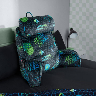 OHS Cuddle Cushion Back Lumbar Support Head Rest Bed Reading Pillow PlumpGreen from B&Q