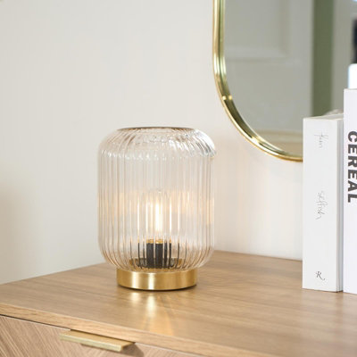 Ohs Glass Cordless Table Lamp Led Battery Operated Night Light from B&Q