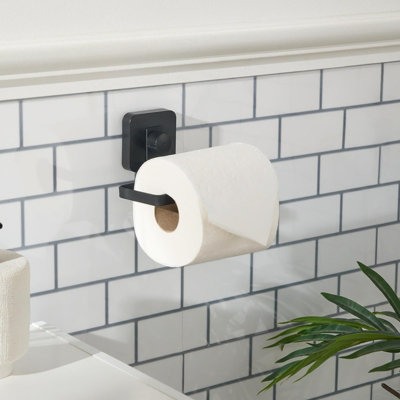 Ohs Suction Toilet Roll Holder Tissue Paper Organiser Rust Resistant from B&Q
