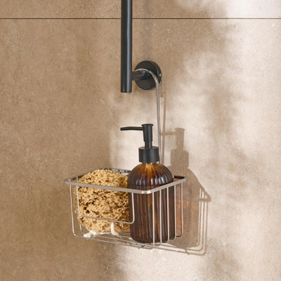 Ohs Metal Shower Caddy Hanging Shampoo Organiser Storage from B&Q