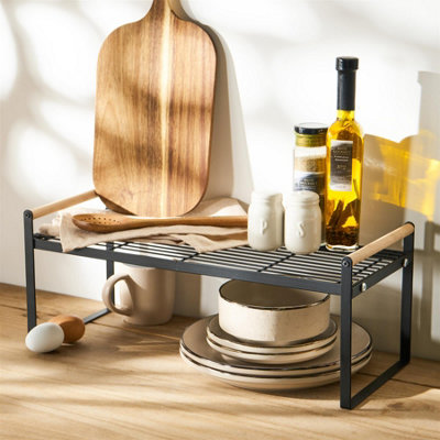 B&Q -  Kitchen Rack Stand Countertop Storage Metal Shelf Organiser