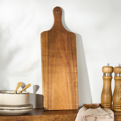 OHS Acacia Wood Serving Chopping Board Platter Cutting Board from B&Q