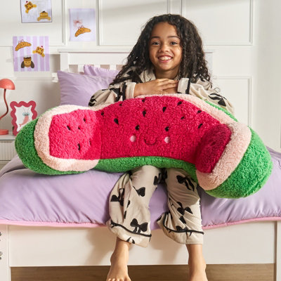 Ohs Watermelon Cuddle Cushion Novelty Reading Pillow from B&Q
