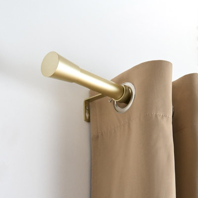 Ohs Curtain Pole Extendable 28mm Metal Finnials Twist End Rod 120-200CmBrass from B&Q