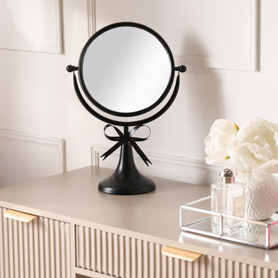 Ohs Bow Pedestal Free Standing Swing Makeup Vanity Mirror from B&Q