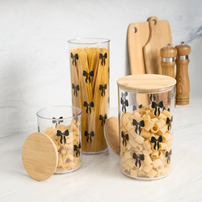 Ohs Bows Food Container Airtight Bamboo Lid Kitchen Storage JarSmall from B&Q